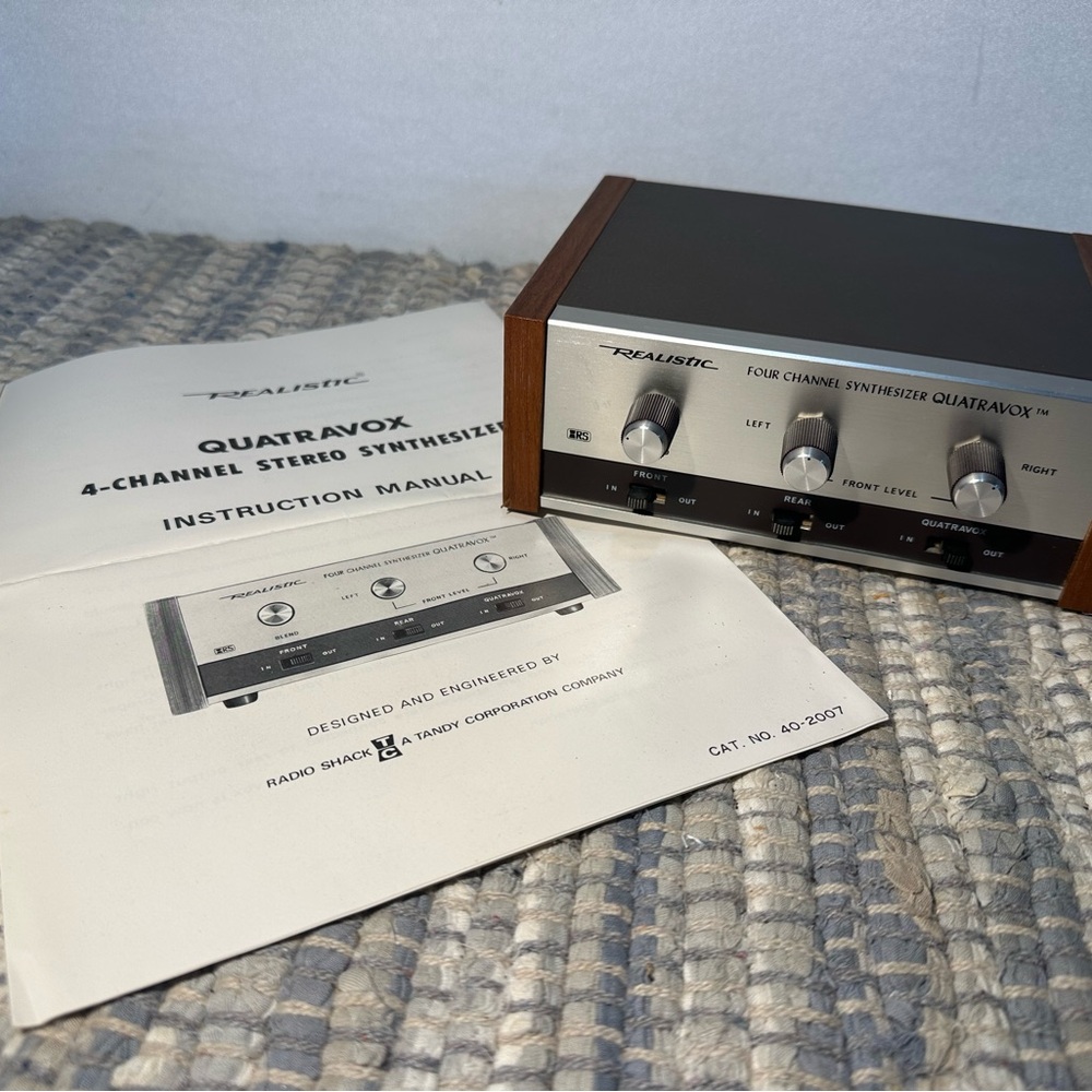 Quatravox Four Channel Stereo Synthesizer - Silver and Brown